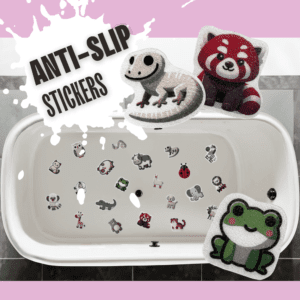 Montessori-style stickers designed for bathtub safety.