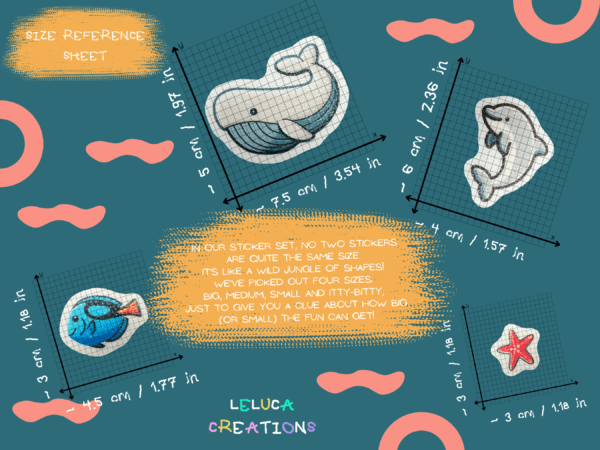 Montessori-inspired sea animal non-slip stickers.