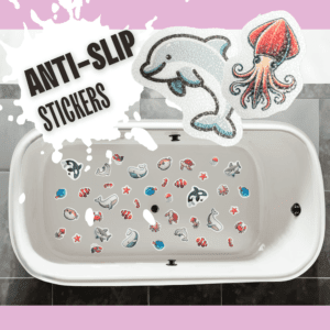 Montessori-inspired sea animal non-slip stickers.