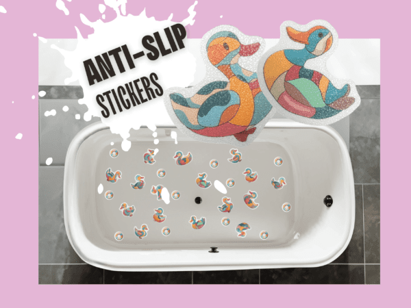 High-quality non slip duck bath stickers ideal for preventing slips and enhancing safety.