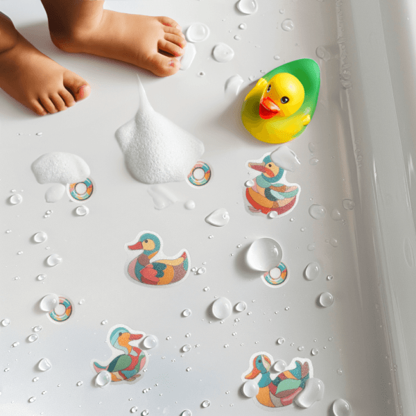 High-quality adhesive duck stickers for bathtub ideal for preventing slips and enhancing safety.